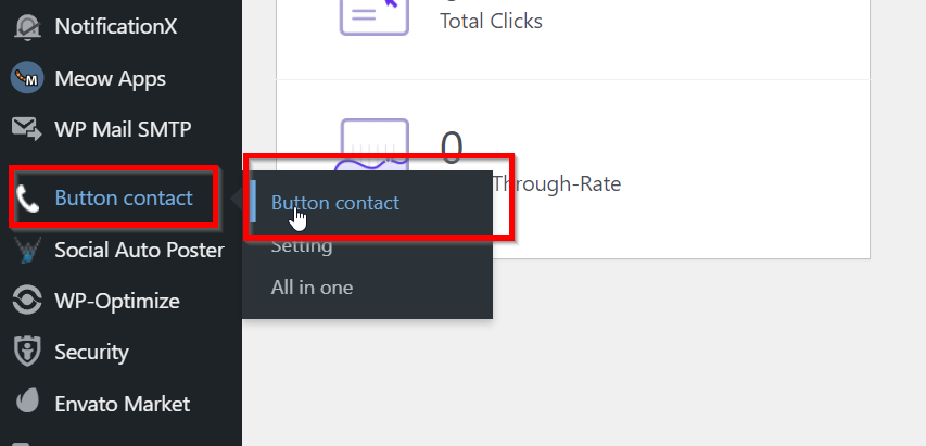 Chỉnh thông số Button Contact vR