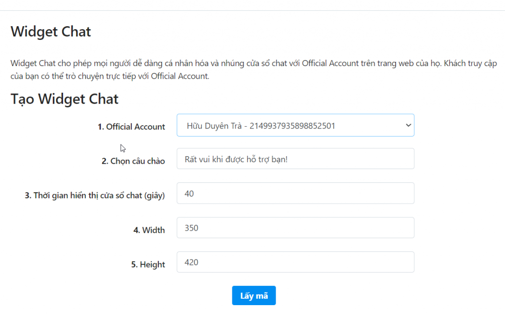 Tinh chỉnh chat Zalo trên website