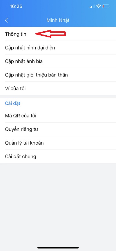 cách đổi username Zalo