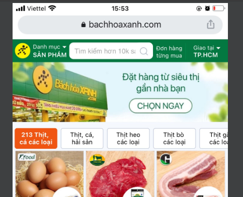 tham gia nhóm chat zalo từ bách hoá xanh