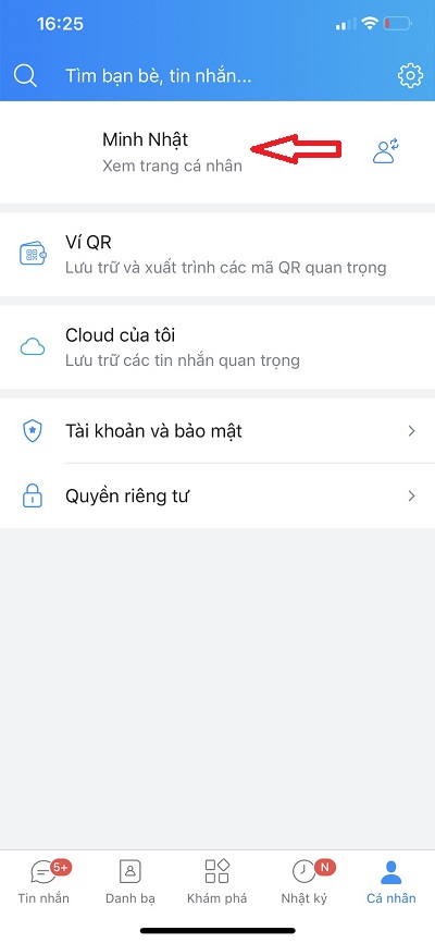 Cách đổi user name Zalo