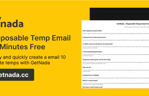 GetNada: Giải pháp Email tạm thời 10 phút